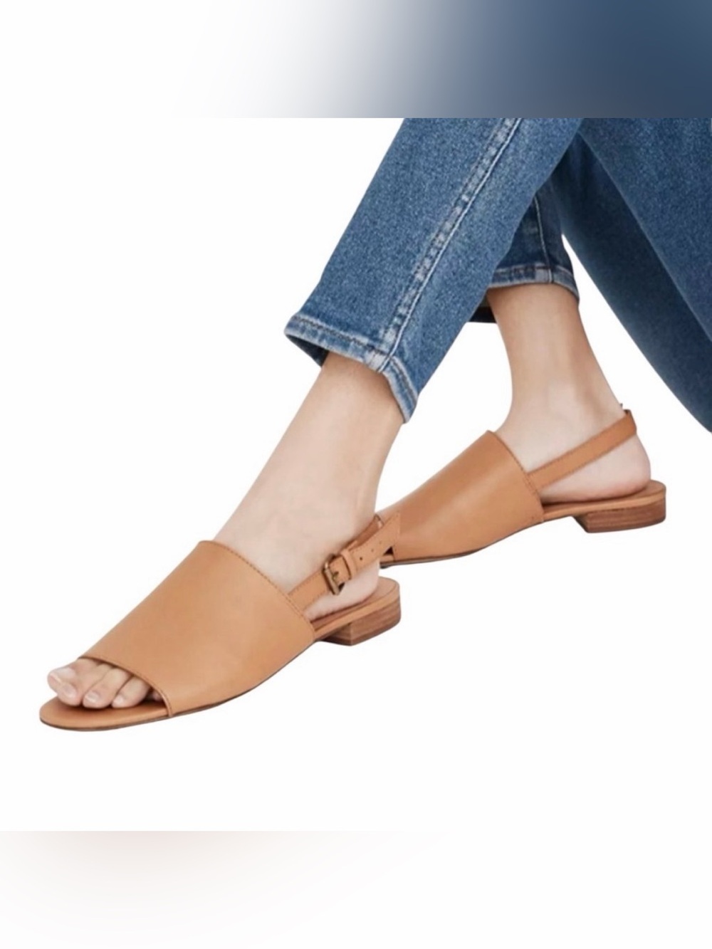 Madewell Noelle slingback mule tan leather size 6